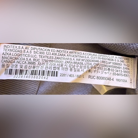 Zara Sweater Collar Fell Explorer Printed At The Back Gray Size M Haft Bottom - Picture 4 of 15